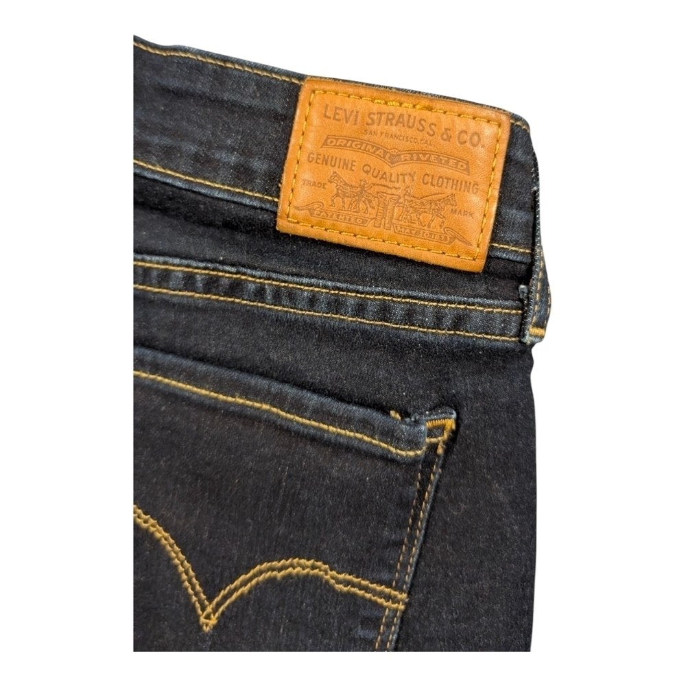 Levi's 711 Skinny Jeans Mid Rise Dark Wash Size 29 / US 8 Stretch Denim - Picture 5 of 8
